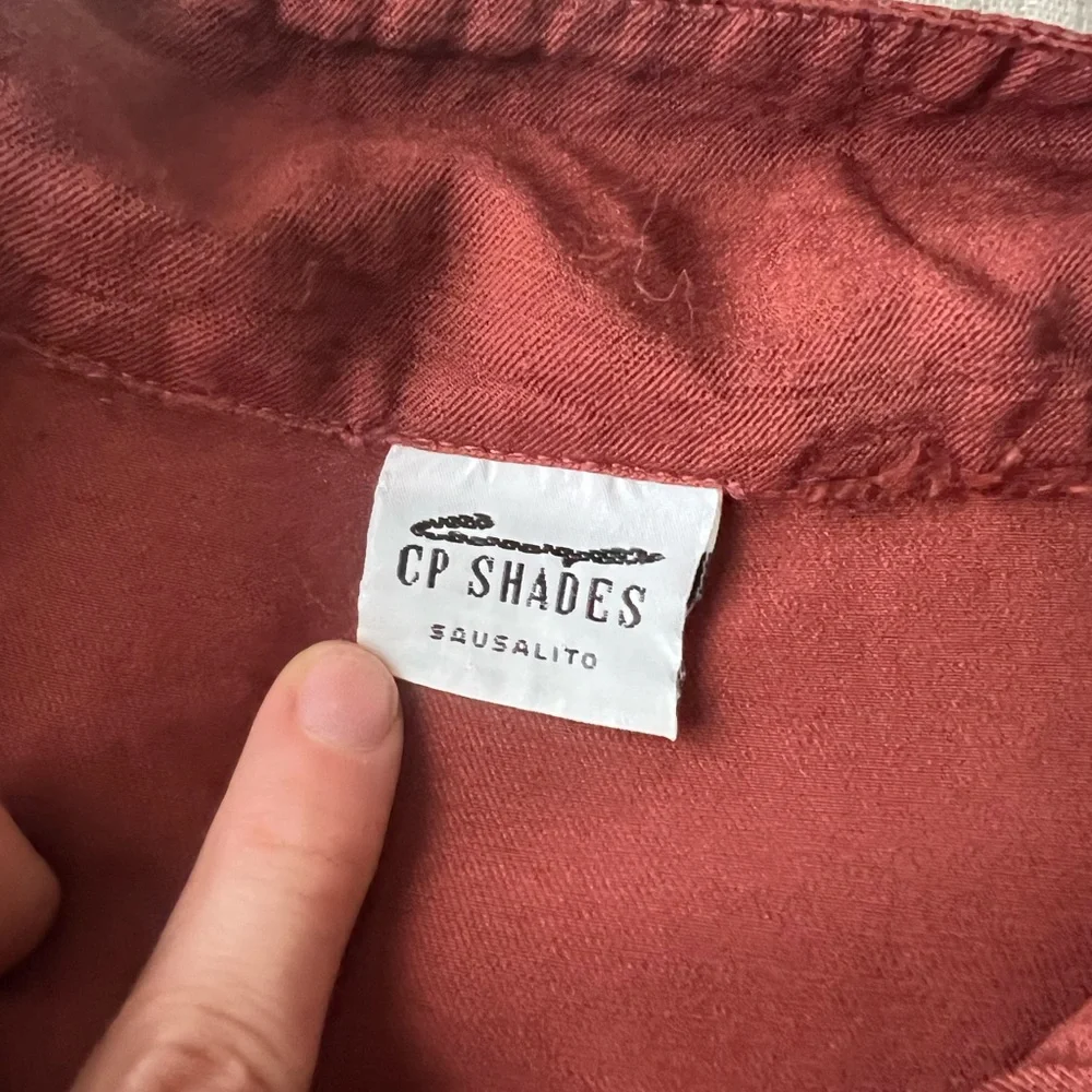 CP Shades top, button up size medium burnt orange color - Picture 6 of 8